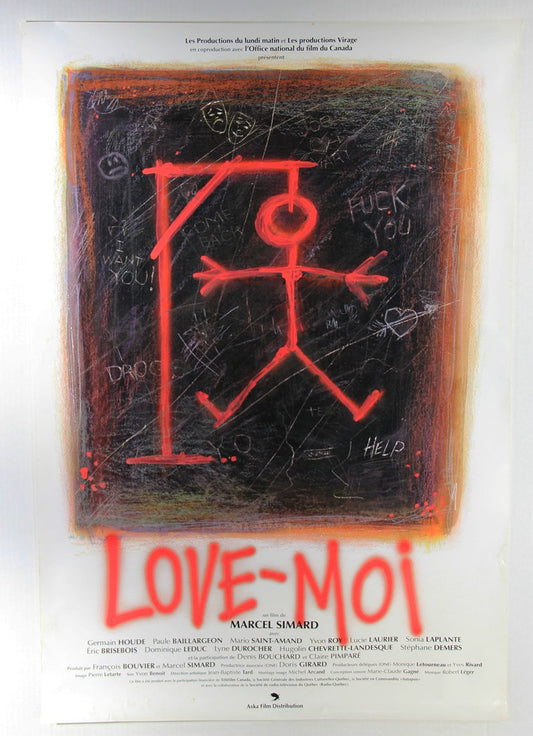 Love-Moi 1991 Movie Poster Rolled 27 x 40 Germain Houde Mario Saint-Amand L015817