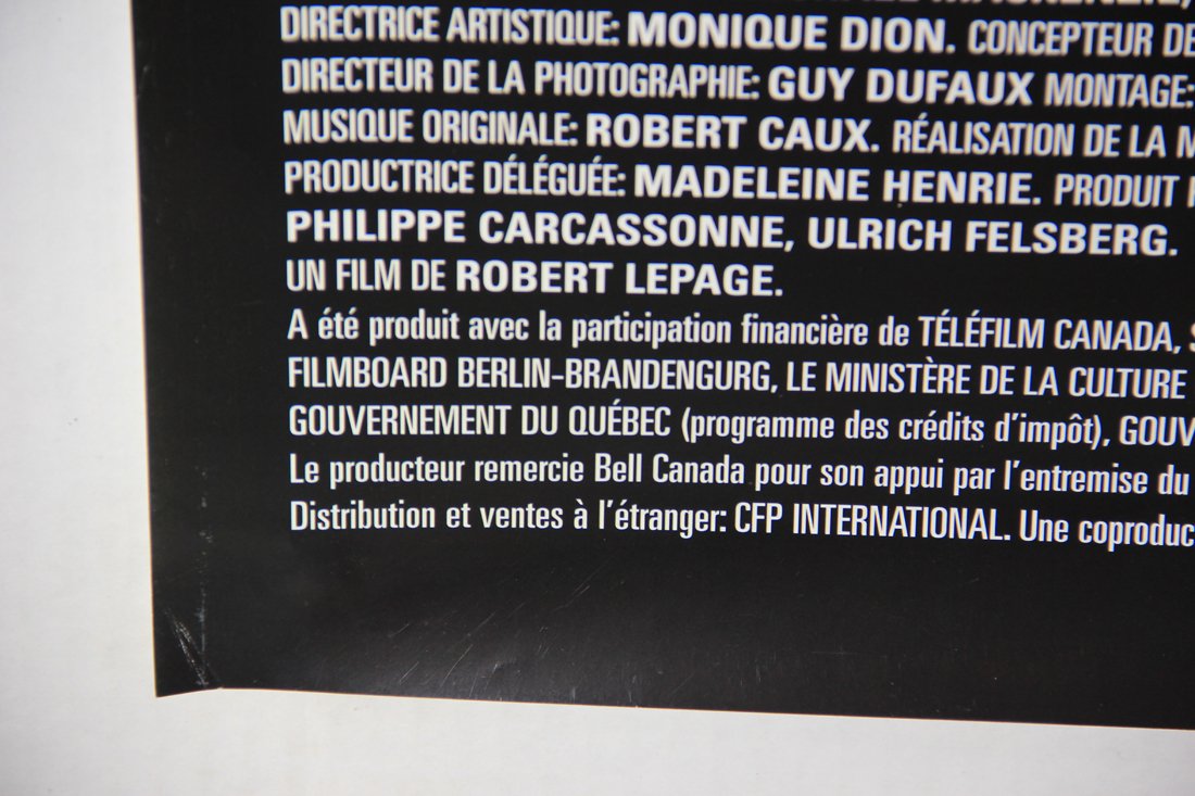 La Polygraphe 1996 Movie Poster Rolled 27 x 39 Robert Lepage Patrick Goyette L015820