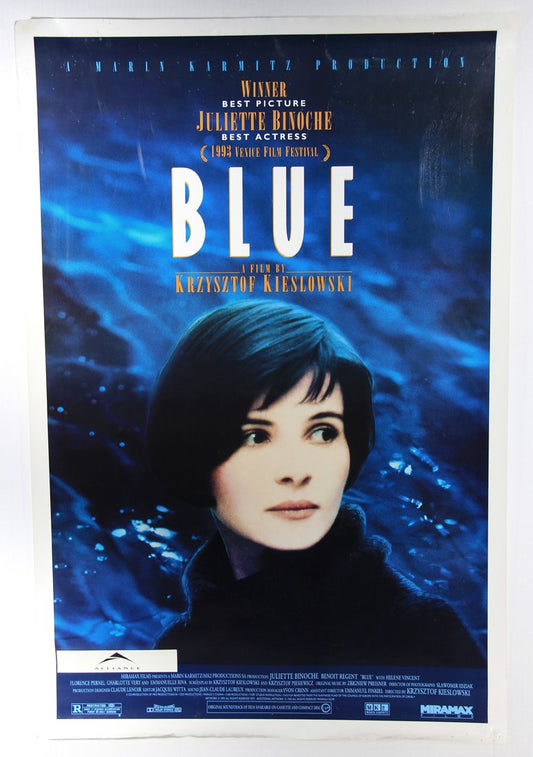 Three colors Blue 1993 Movie Poster Rolled 27 x 41 Trois Couleurs Bleu Juliette Binoche L015824