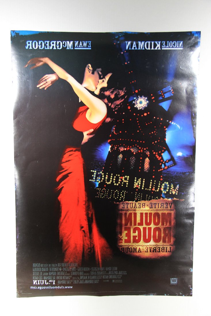 Moulin Rouge 2001 Double Sided Movie Poster Rolled 27 x 40 FRENCH Kidman McGregor L015827