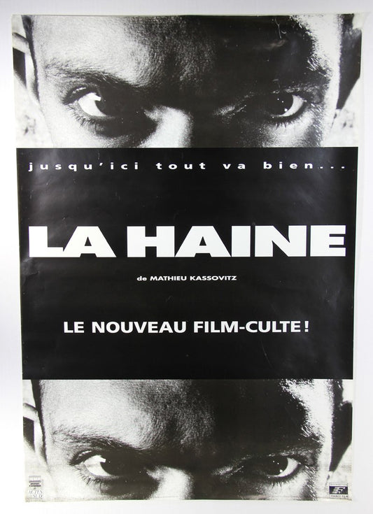 La Haine 1995 Movie Poster Rolled 27 x 40 Rare Style Vincent Cassel Mathieu Kassovitz L015830