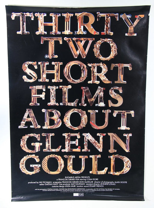 Thirty Two Short Films About Glenn Gould 1993 Movie Poster Rolled 27 x 39 François Girard L015838