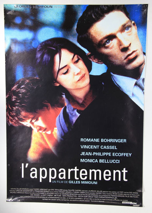 L'Appartement 1996 Movie Poster Rolled 27 x 39 Affiche Vincent Cassel Monica Bellucci L015843