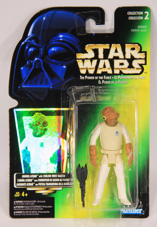 Star Wars Admiral Ackbar 1997 POTF Figure Trilingual Holofoil Card Collection 2 L015876