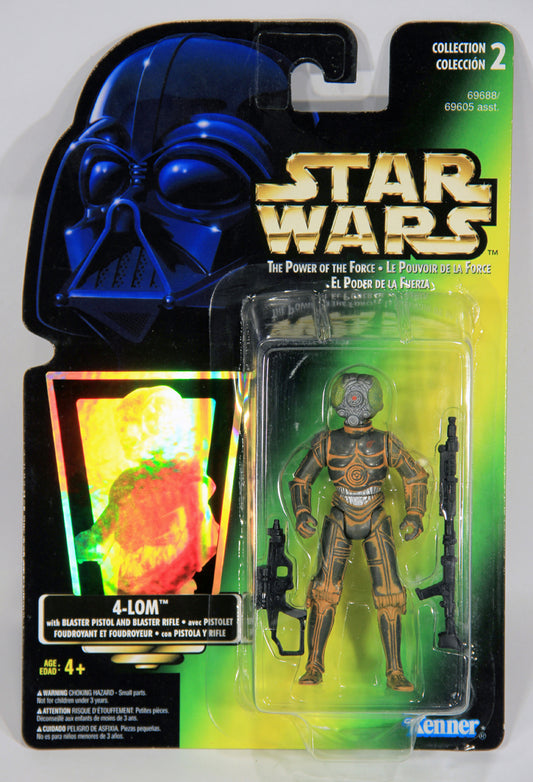 Star Wars 4-LOM 1997 POTF Figure Trilingual Holofoil Card Collection 2 L015880